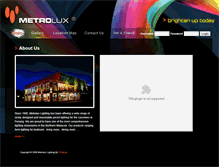 Tablet Screenshot of metrolux-lighting.com